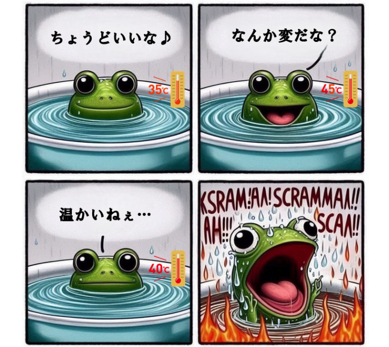 ゆでガエル（平和ガエル）
