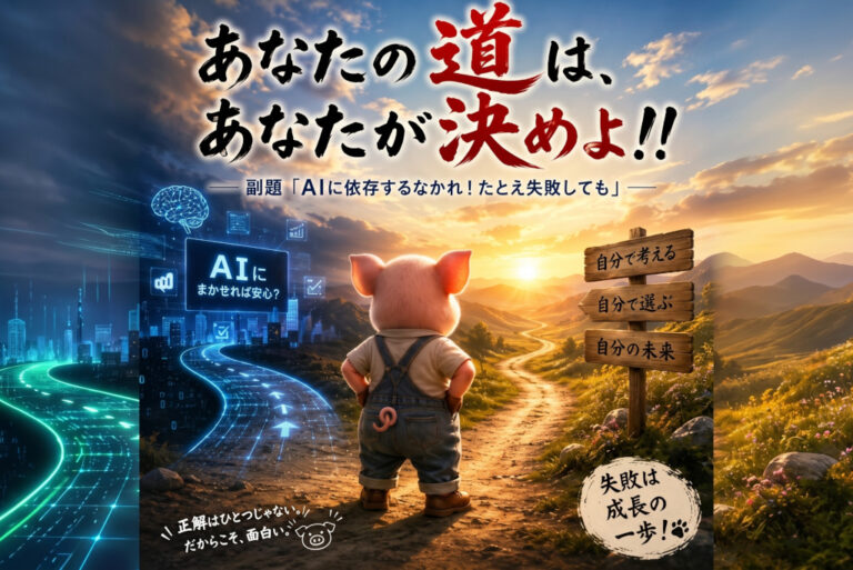 あなたの道は、あなたが決めよ！！「AIに依存するなかれ。たとえ失敗しても」