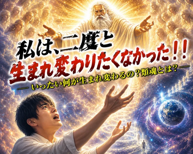 「私は、二度と生まれ変わりたくはなかった！」いったい何が生まれ変わるの類魂とは？