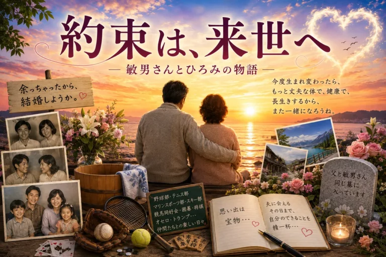 【約束は、来世へ】―敏男さんとひろみの物語―