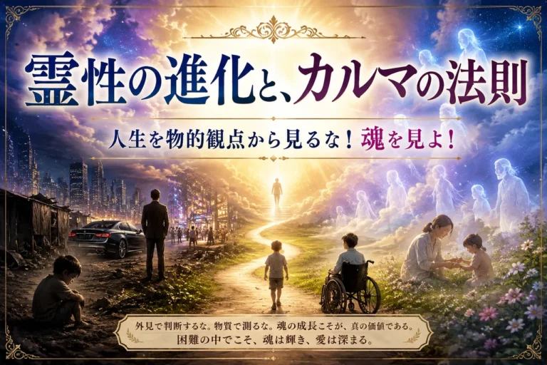 霊性の進化と「カルマの法則」人生を物的観点から見るな！魂を見よ！